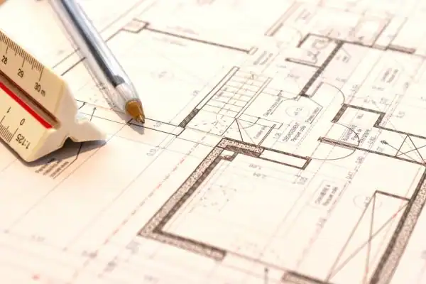 Image of architect Addlestone drawings